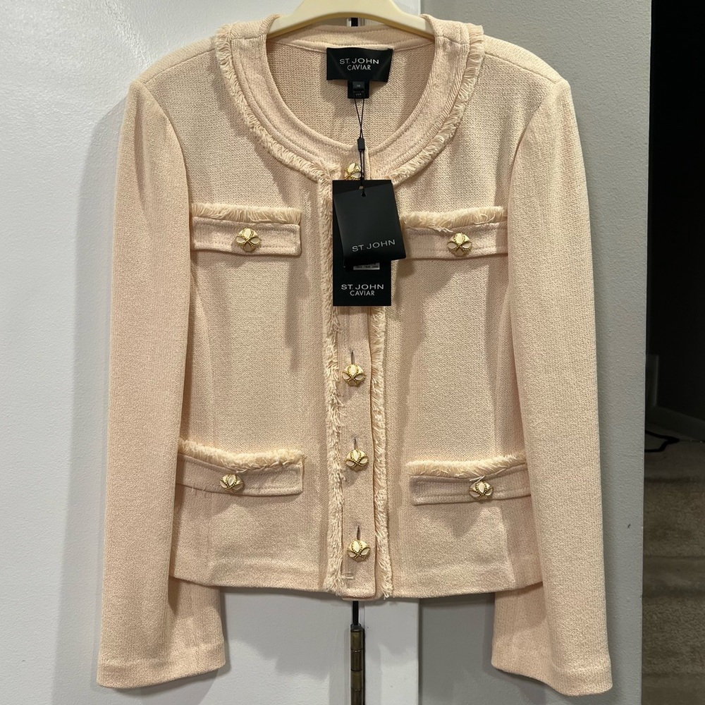 NWT St. John Caviar Jacket - Size 10